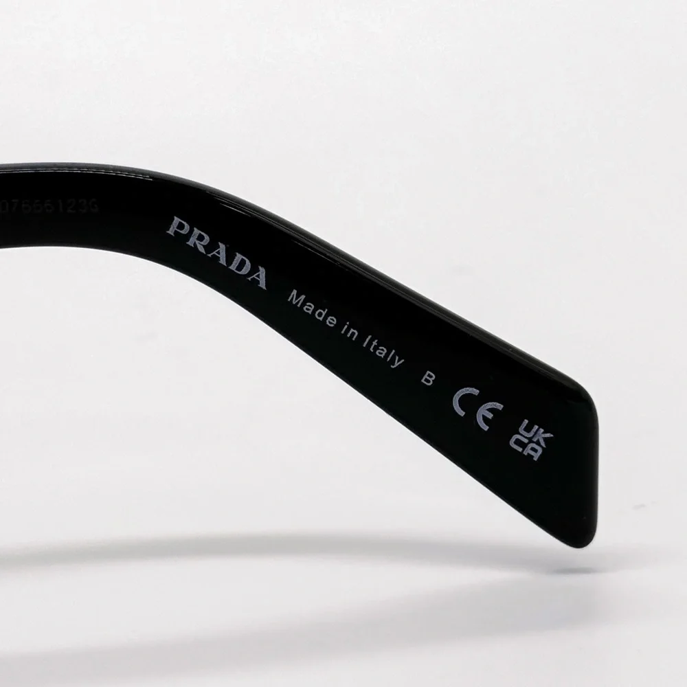 NEW PRADA SPR A05 16K08Z SQUARE BLACK PRA05S 16K08Z UNISEX PRADA SUNGLASSES - Picture 11 of 13